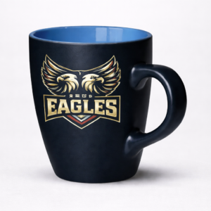 blue personalised coffee mug