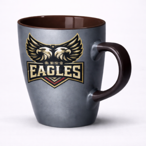 personalised grey coffee mug