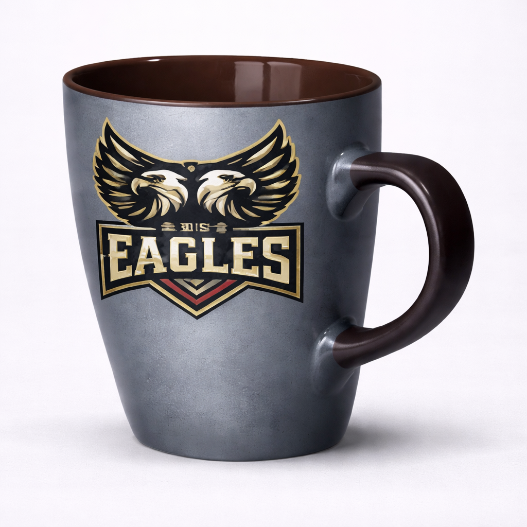personalised grey coffee mug
